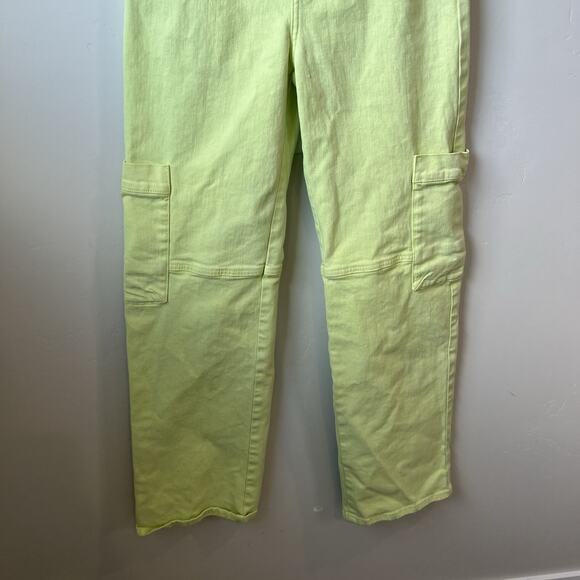 KanCan Signature 90s Straight Cargo Stretch Neon Pants Size 26 - Picture 6 of 10